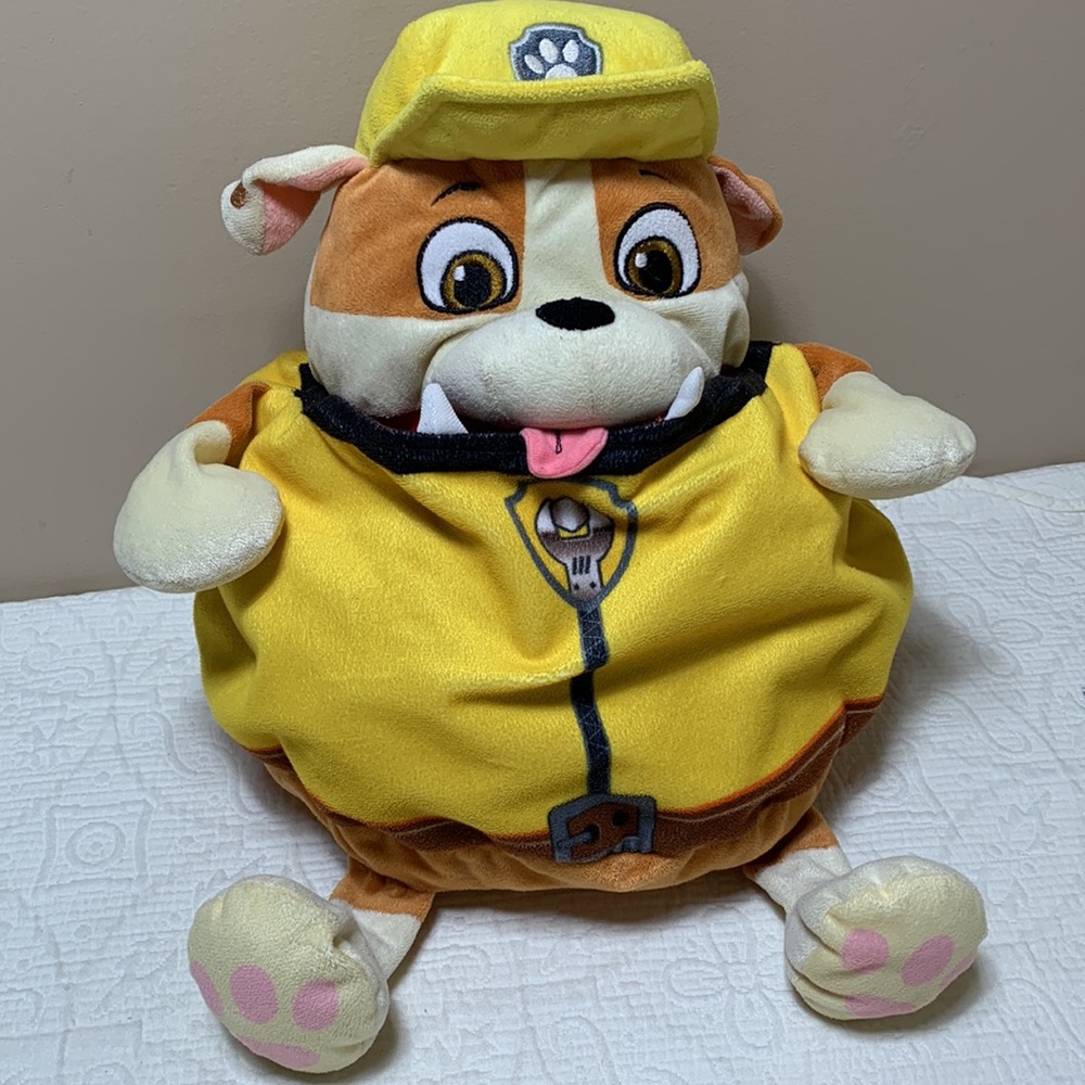14” Rubble Tummy Stuffers Paw Patrol Plush by Nickelodeon